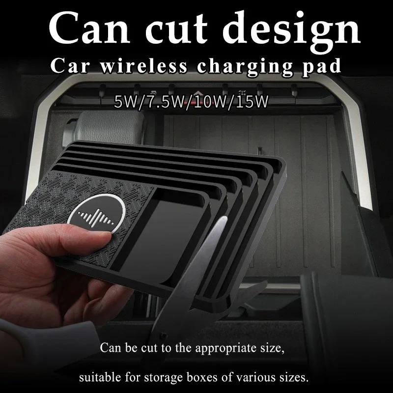 Type C Car Wireless Charger Mat Silicone Non-Slip Pad for iPhone 15 14 13 12 11 Samsung S24 Xiaomi Car Phone Fast Charging Stand
