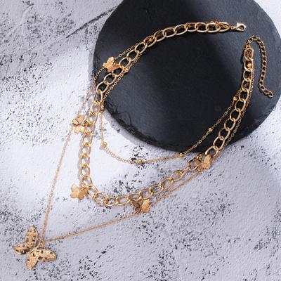 Gold Pendant Necklace Student Lovely Necklace Simple Jewelry Temperament Women's Bohemian Charm Short Jewelry