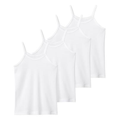 Camisola Inodora Branca Tamanho 110 Conjunto para Meninas, Roupa Íntima Infantil, Todas as Estações, Uso o Ano Todo, 100% Algodão, Secagem, Antibacteriana, Resistente,