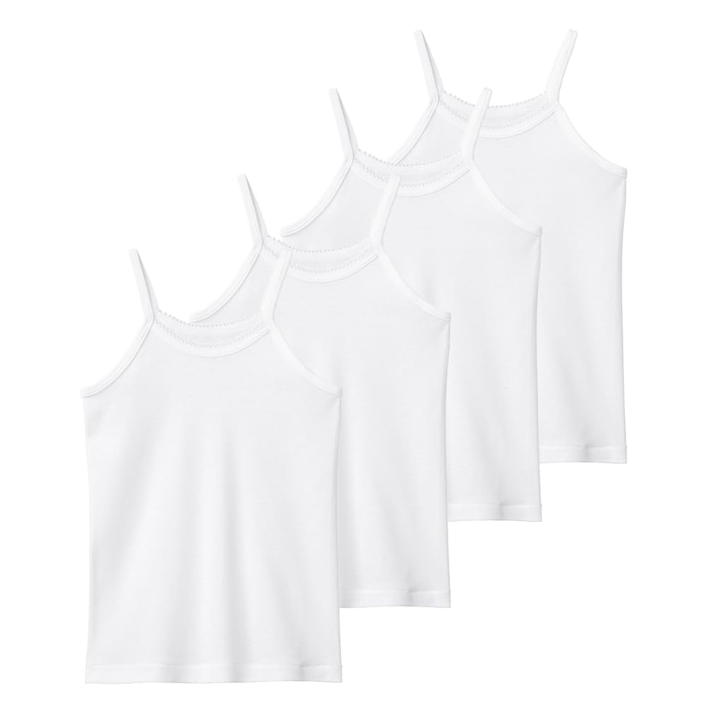 GUNZE Camisole Indoor Odor White Size 110 Girls' Set, Children's Underwear, All-Season, Year-Round Use, 100% Cotton, Drying, Antibacterial, Resistant,