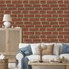 Red 3D Brick Wallpaper for Living Room and Bedroom 50x1000