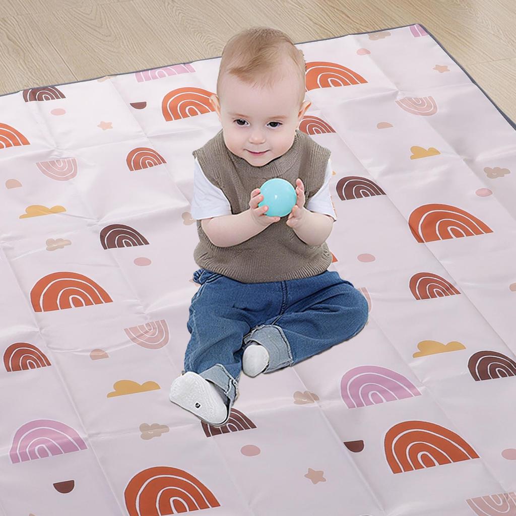 Baby Play Mat Anti Slip Water Proof Grime Proof Multipurpose Portable Baby Floor Mat for High Chair Picnic Crawling