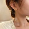 Simple Elegant Black Tassel Waterdrop Earrings for Women Vintage Chic Design Hypoallergenic Steel Party Jewelry Gifts