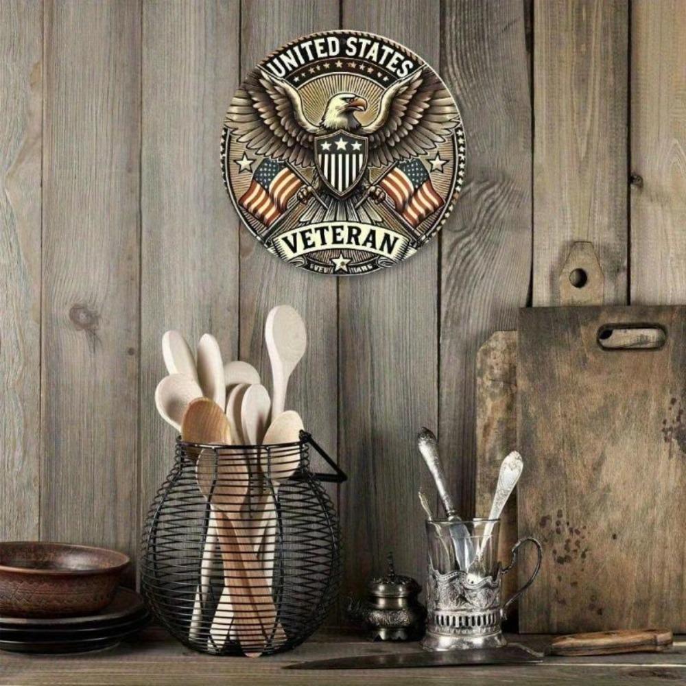 Vintage Military Eagle Metal Tin Sign Decor for Man Cave Bar Wall