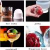 4Pcs Circular Ice Hockey Mold 7cm Ice Sphere Moulds for No-Lead Crystal Whisky for Bourbon Freezer Ice Mold Kitchen Gadgets