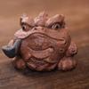 Yixing Zisha Handmade Golden Toad Tea Pet Sculpture