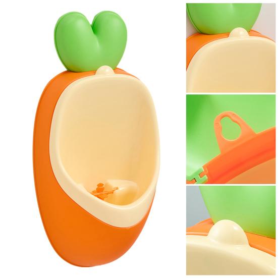 Boy Urinal Potty Detachable Design Carrot Shape Interactive Learning Toddler Training
