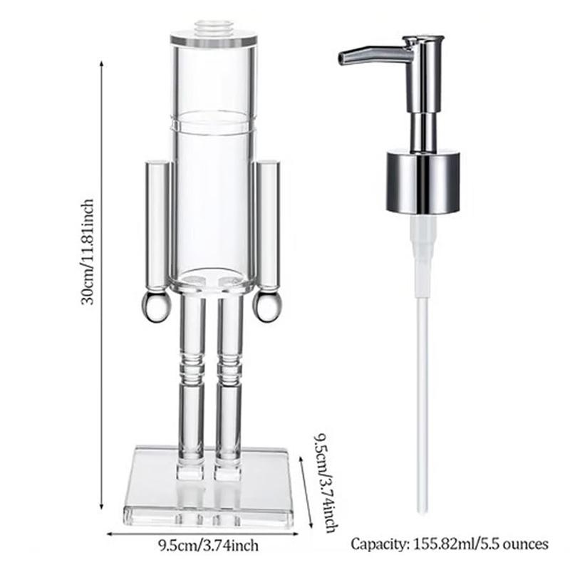 1Pc Nutcracker Soap Dispenser, Clear Acrylic Nutcracker Soap Dispenser, Decorative Soapdispenser,Christmas Hand Soaps Bottle чистый