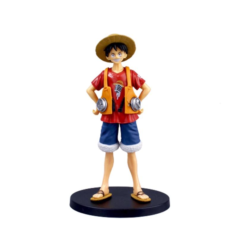 Colored Luffy Zoro Sanji Uta One Piece Film Red Figure Cake Topper Xmas Gifts