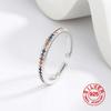 BF CLUB Silver Color Simple ZirconRings For Women Geometric Fashion Open Adjustable Handmade Party Jewelry Gift Allergy