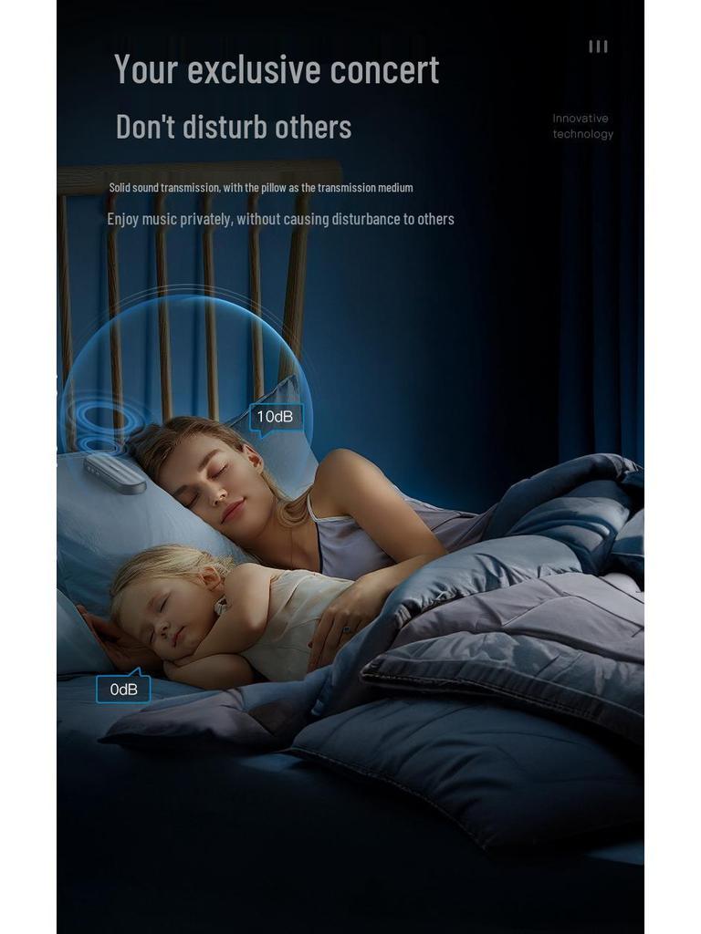 2025 Bluetooth Sleep Aid Pillow Speaker: Lightweight White Noise Headphones for Side Sleepers