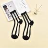 Polka Dot Socks Women See Through Transparent Crystal Silk Socks Summer Ultra-thin Breathable Girls Kawaii Cute Nylon Long Socks