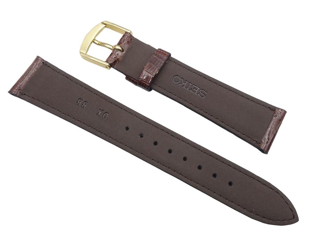 SEIKO Watch Band 17mm DX06 Lizard Dark Brown [SEIKO] Men's