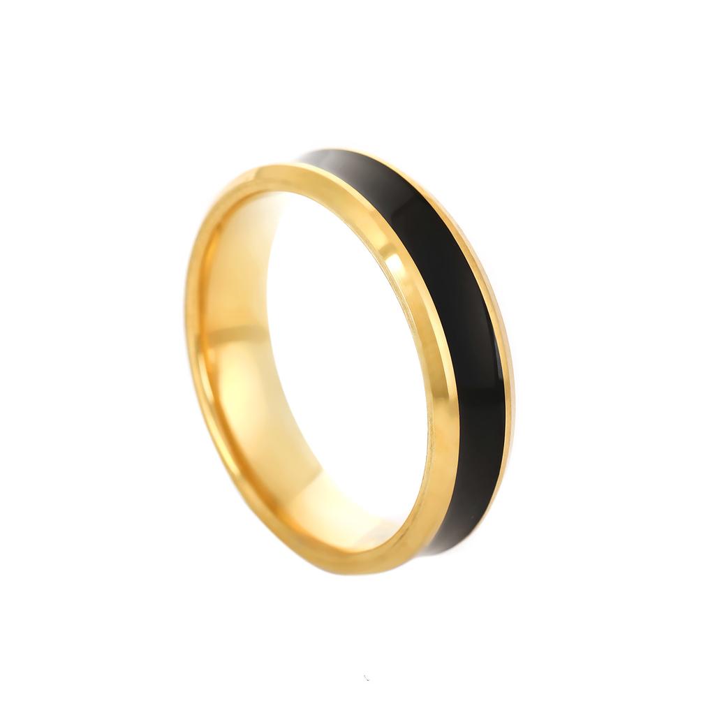 s/Stainlesss Steel Black Finger Ring Men Women Minimalist Smooth Trendy Rings Couple Jewelry Wedding Gift