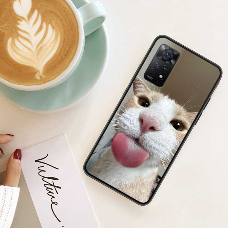 Haustier Katze Lustige Memes Handyhülle Für Redmi 13C 14C Note 13 14 Pro 5G Plus 12 12C 10 10A 10C 9 9A 9C 9T 8 8A K70 Pro Xiaomi Hülle S