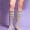 RNOT TWINKLE LACE KNEE SOCKS_GRAY