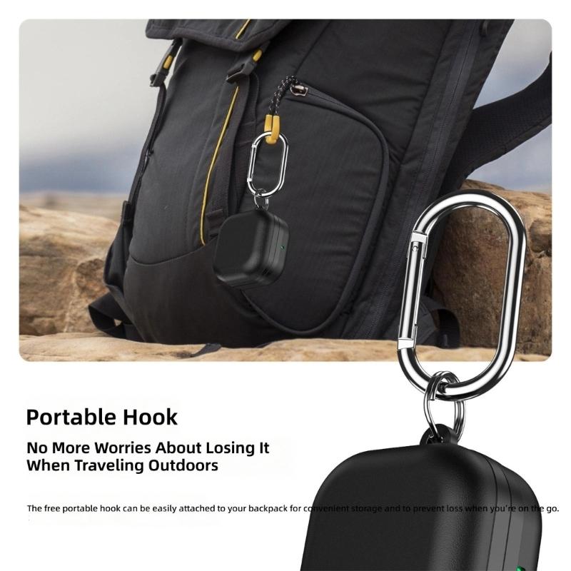 Premium TPU Hülle für Buds4 / 4Pro Ohrhörer Schale Schutzhülle Mit Haltbarkeits Schutz und Praktischem Karabiner Haken