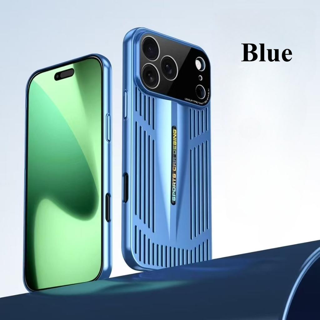 Luxury Knife-edge Cooling Phone Case For IPhone 17 16 15 14 13 12 Pro Max Electroplated Full-Coverage Phone Case For IPhone 17 Air Back Cover