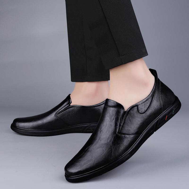 Genuine Leather Men Shoes Casual Slip On Formal Loafers Men Moccasins Italian Black Male Driving Shoes
