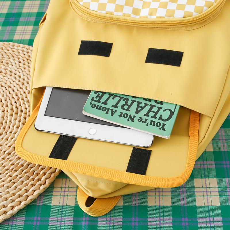 Four-Piece Backpack Set Campus Schoolbag Middle School Students' Light Large Capacity Computer Bag