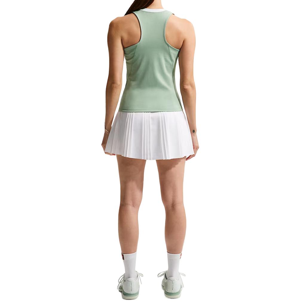 Nike Dri-Fit Ribbed Elastic Moisture-Wicking Quick-Dry Tennis Shirt Women Tops FZ6658-006