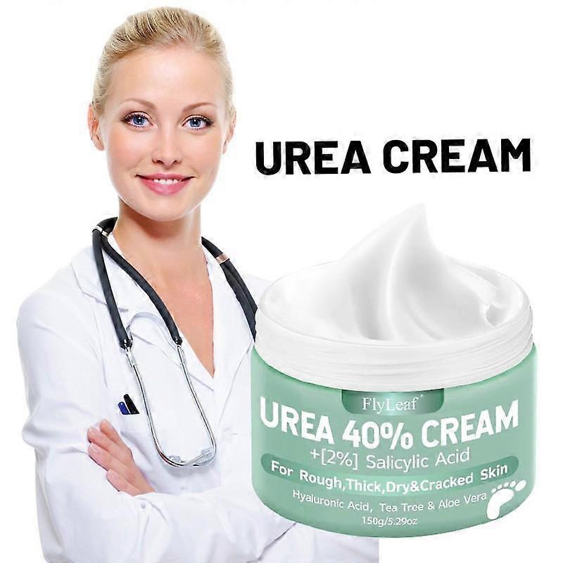 Harnstoffcreme 40% Plus Salicylsäure Fußcreme für trockene rissige Fersen Füße Knie weniger