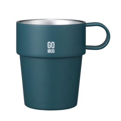 CB Japan Stainless Mug Vacuum Insulated Double Layer Structure 285ml Green With Handle Stackable Go Mug Convenience Store Coffee Cup GOMUG ST.