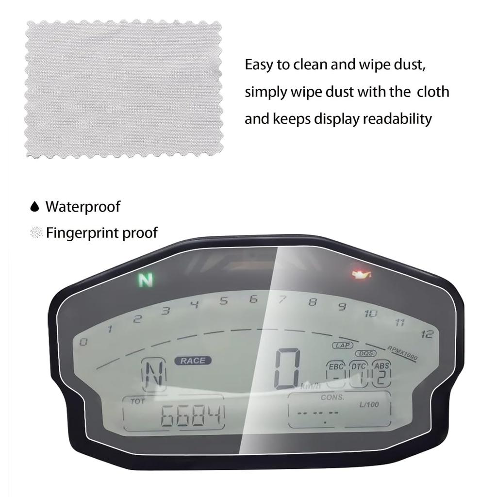 Instrument Film Dashboard Screen Protector Replacement for Ducati 1299 899 959 1199 Panigale Cluster Display Screen Protective Cover