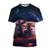 New Summer Art Design Colorful Mushroom Pattern 3D Print T-Shirt Men WomenShort Sleeve Oversized Harajuku Tees Top Kid Clothing