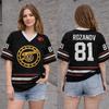2026 Nuova Maglia da Hockey Rivalry Riscaldata da Uomo Donna Manica Corta T-shirt Rozanov HOLLANDER Maglietta a Manica Corta Top