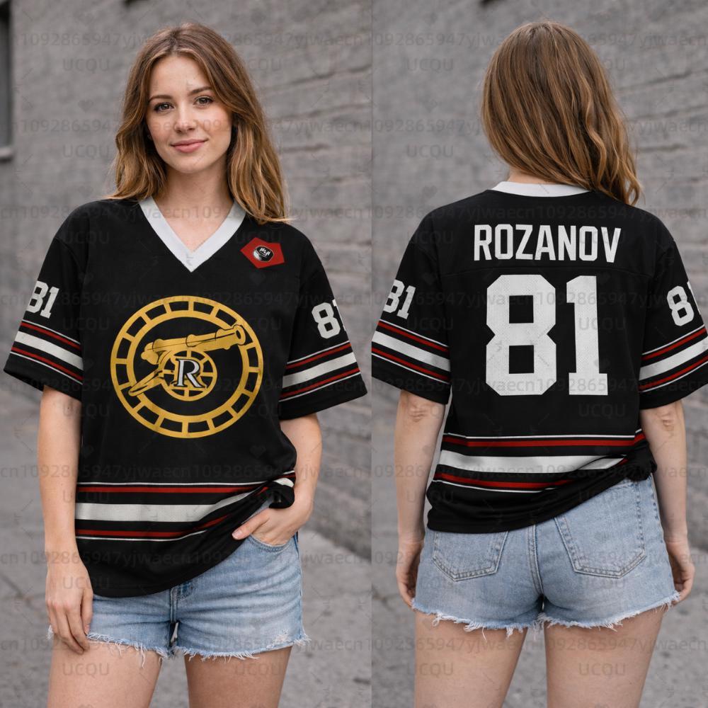 2026 Nuova Maglia da Hockey Rivalry Riscaldata da Uomo Donna Manica Corta T-shirt Rozanov HOLLANDER Maglietta a Manica Corta Top