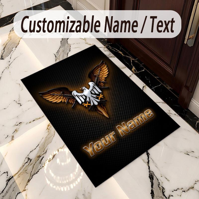 Crystal Velvet Rug Germany national football team Print Custom Name Text Floor Mat Home Decor