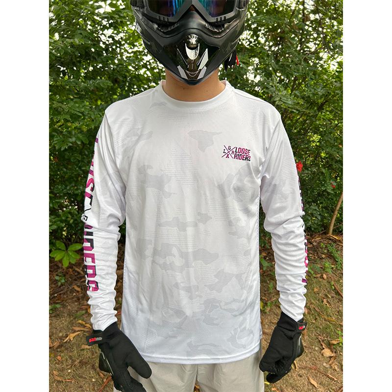 loose riders jersey mtb men s quick-drying breathable long-sleeved downhill cycling jersey MTB mountain bike racing shirt S
