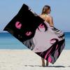 Serviette Filles Chat Noir Serviette de Plage Surdimensionnée Serviette à Séchage Rapide Absorbante Douce Serviettes de Bain Plage pour Hommes Femmes