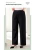 Plus Size High-Waist Slimming Chain Suit Pants for Women, 2026 Spring Collection - Drape Design, Conceal Flesh, Straight Leg Fit