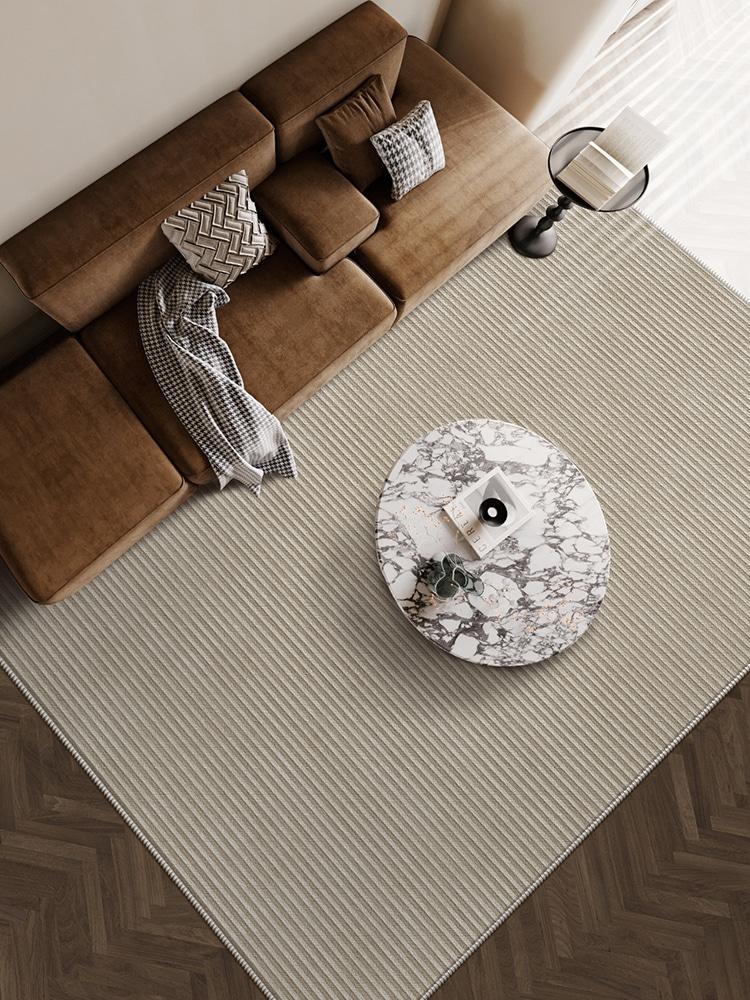 Modern Style Carpets for Living Room Fluffy Soft Lounge Floor Mat Thick Plush Cloakroom Rug Large Area Bedroom Decor Line Carpet