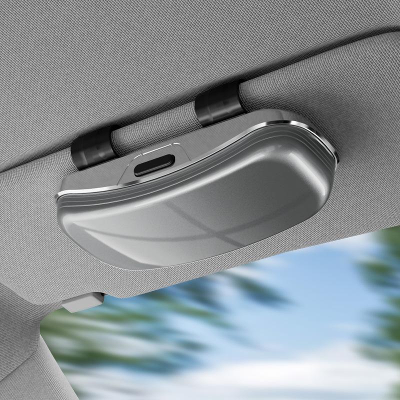 Car Visor Glasses Box For GR Corolla Yaris Aygo Prius RAV4 Crown CHR Camry Auris TRD Auto Sunglasses Storage Case