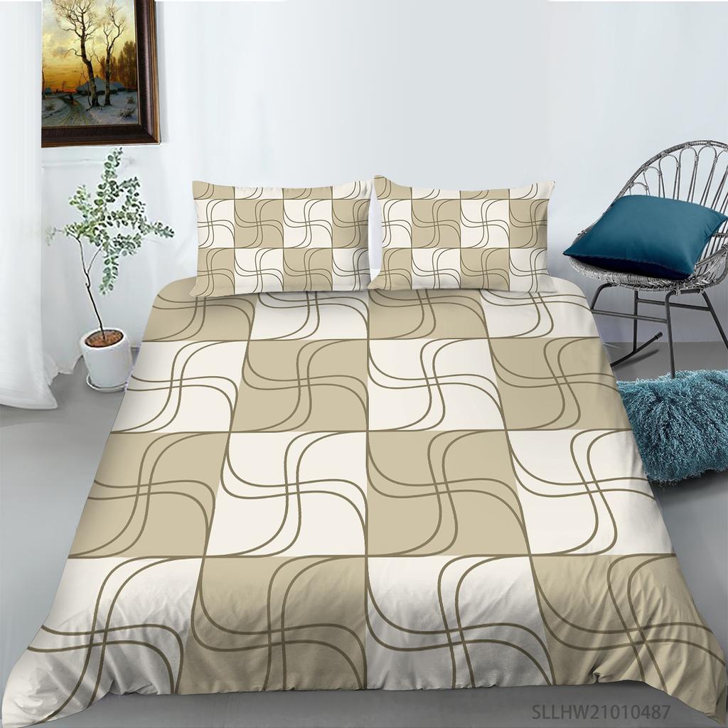 3D Bedding Set Microfiber Fabric Quilt Cover and Pillowcase 2 or 3 Pieces of Graphic Printing Full-size Washable and Comfortable Bedding