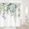 Blue Purple Eucalyptus Leaves Shower Curtains 72X72 Inch, Waterproof Fabric Stylish Botanical Bathroom Shower Curtain With Hooks