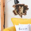 Peek-a-Boo Cartoon Cat Background Wall Sticker for Bedroom Living Room Hallway Self-Adhesive Removable Decal