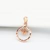 Rose Gold-Plated Purple Gold Personalized Temperament Design Shiny Heart-Shaped Colored Gold Pendant Necklace