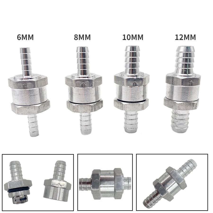 Fuel Non Return Check Valve 6/8/10/12mm Aluminium Alloy Petrol Diesel Water Fuel Line One Way for Peugeot Renault