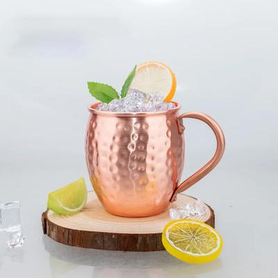 Tazza Moscow Mule 530 ml 100% Rame Tazza da Cocktail Vino Martellata Rame Tazze da Birra Tazza da Caffè Tazza da Latte Tazza da Bar Bicchieri Durevole