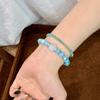French Light Luxury Retro High-End Sea Pattern Stone Bracelet Niche Cloud Mist Beaded Bracelet Elegant Versatile Stacked Wearing Jewelry
