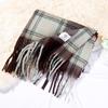 Maillard Women's Winter Plaid Scarf - Luxurious Mohair Imitation Cashmere Shawl, Thickened for Warmth