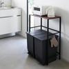Tower Recycling Bin Rack by Yamazaki Microwave Microwave Microwave Kitchen Kitchen Storage Trash Can Gap Storage Jitsugyo, Black, Extendable, Stand,