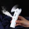 Portable 2 In 1 Mini Fan Humidifier USB Rechargeable Handheld Fan Water Spray Mist Fan Face Steamer Air Conditioner for Outdoor