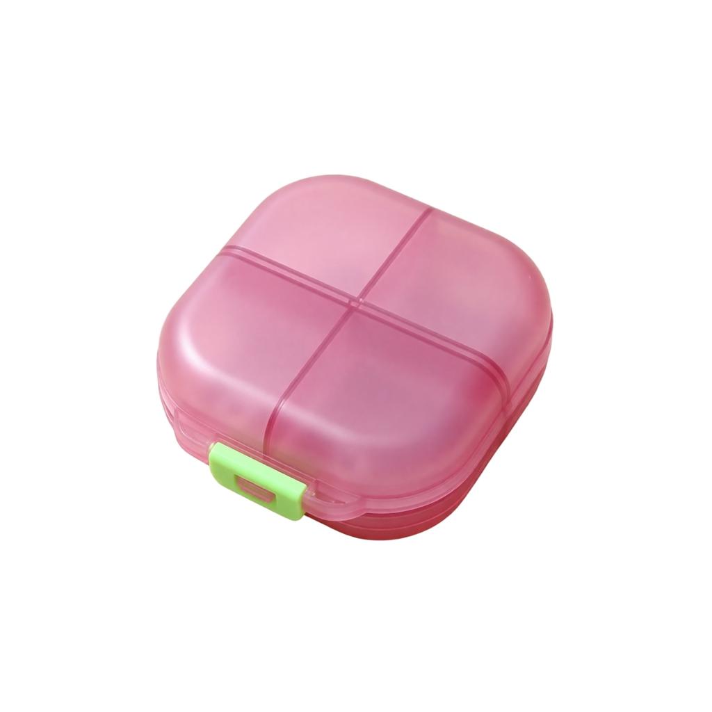 Portable Double Layer 8 Compartment Mini Pill Box Organizer Travel Medicine Storage Case for Daily Use Home Office School