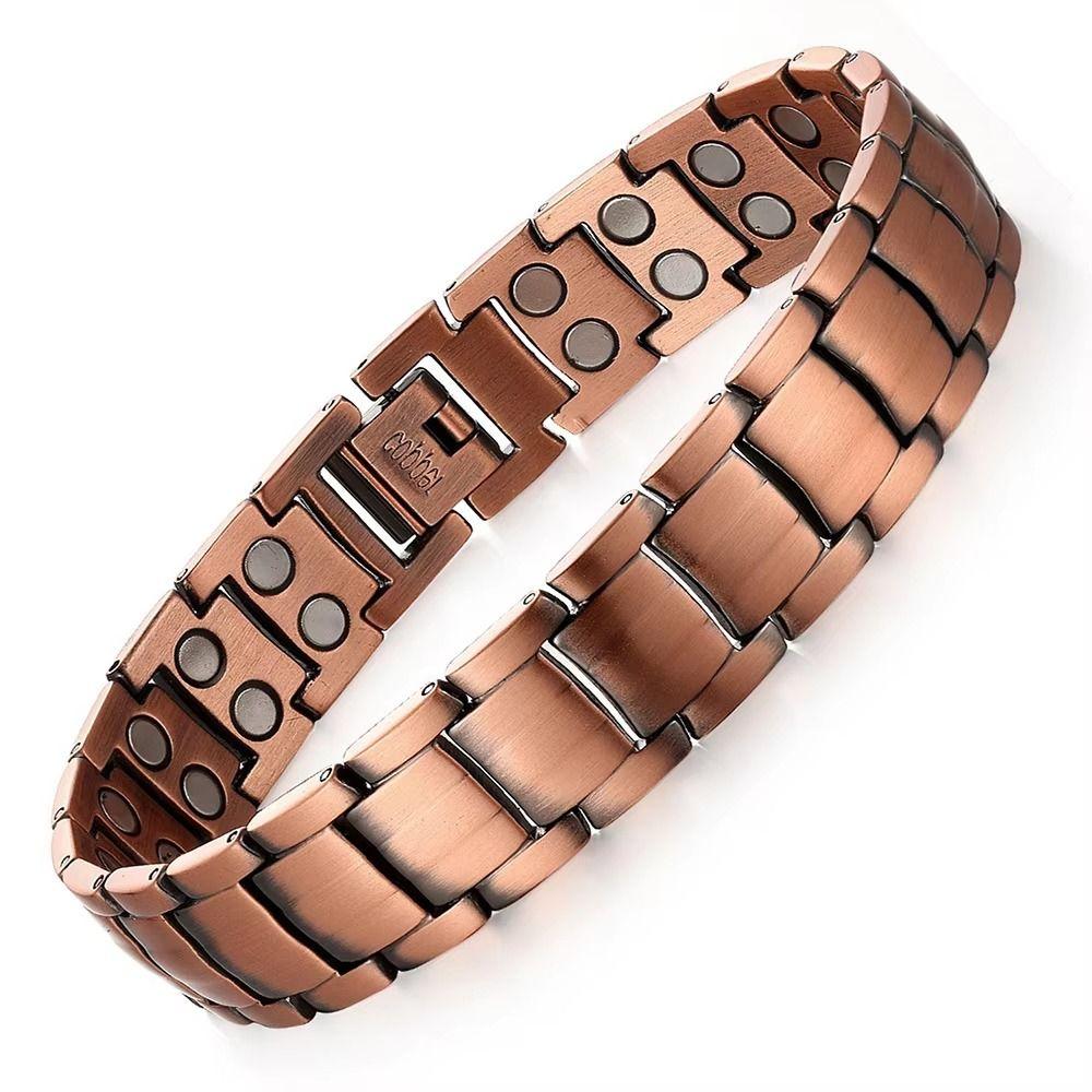 Retro-Stil Magnetstein Armband Rotkupfer Herren Armreif Halloween/Weihnachten