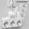 Compactly European Power Strips Electrical Outlet With 3Outlets And USB /Type C Port For Fast Charging At Homes Office